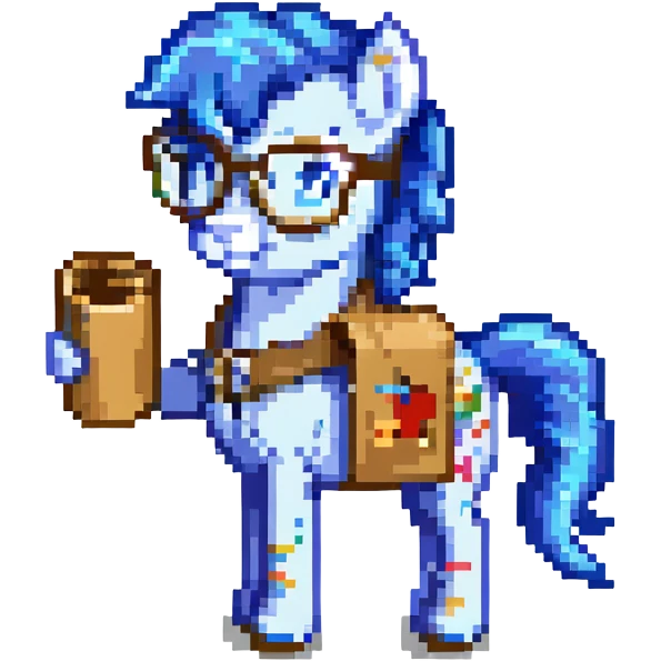 blue pony as an architect emoji