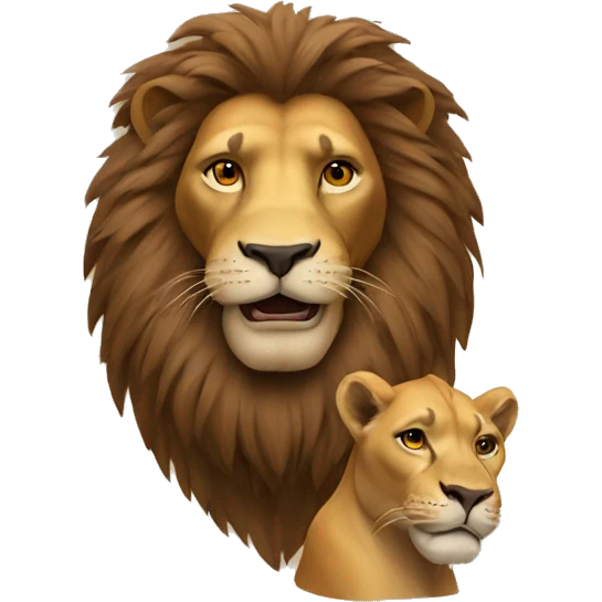 lion with man emoji