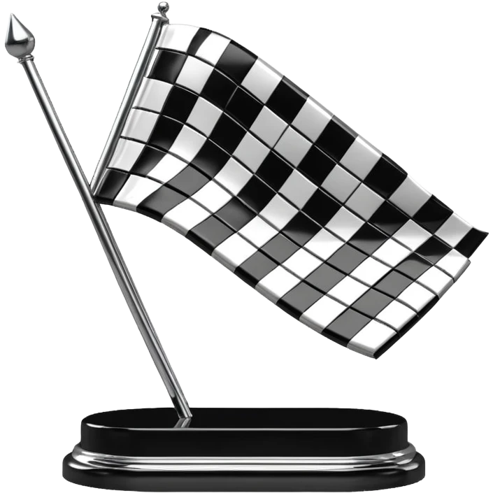 sorayama Chequered flag  flag sculpture emoji
