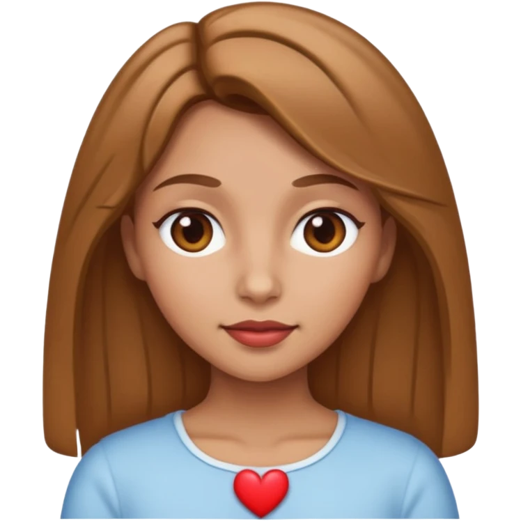 Light brown hair, tan lady heart eyes emoji