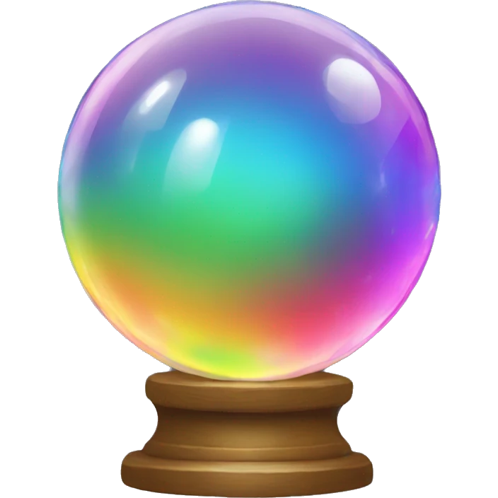 Rainbow crystal ball emoji
