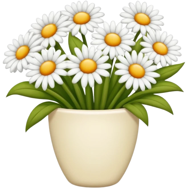 BEYAZ RENKTE BUKET SEKLİNDE emoji