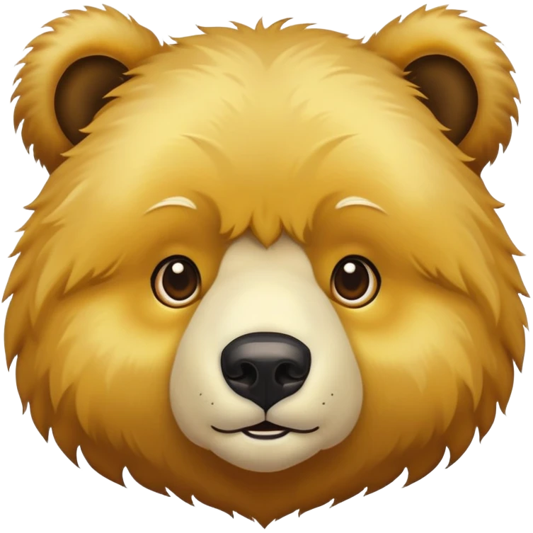 Golden bear face  emoji