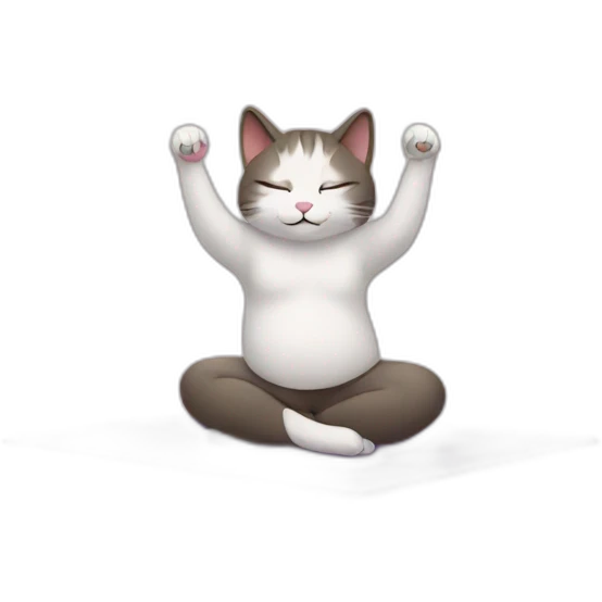Cat yoga emoji