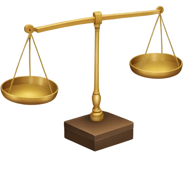 Pion de jeu en forme de balance emoji