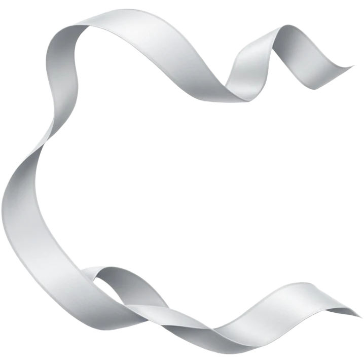 create a white ribbon banner emoji