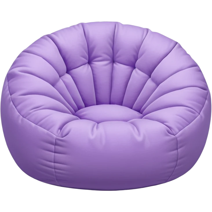 White beanbag with a light purple tint  emoji