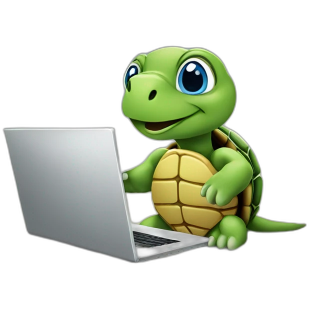 turtles with laptop emoji