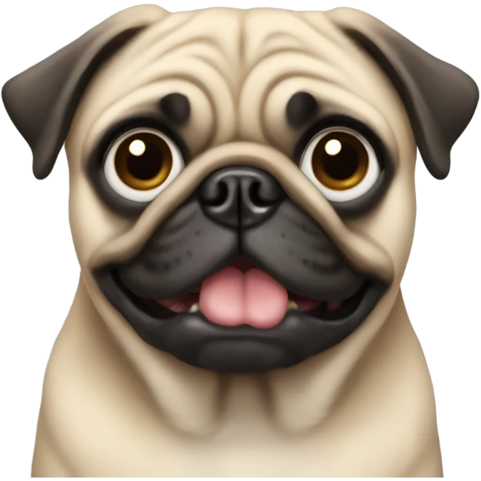Pug dog who lost an eye emoji
