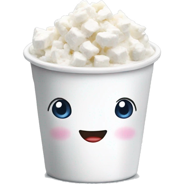 Cottage cheese in a cup emoji