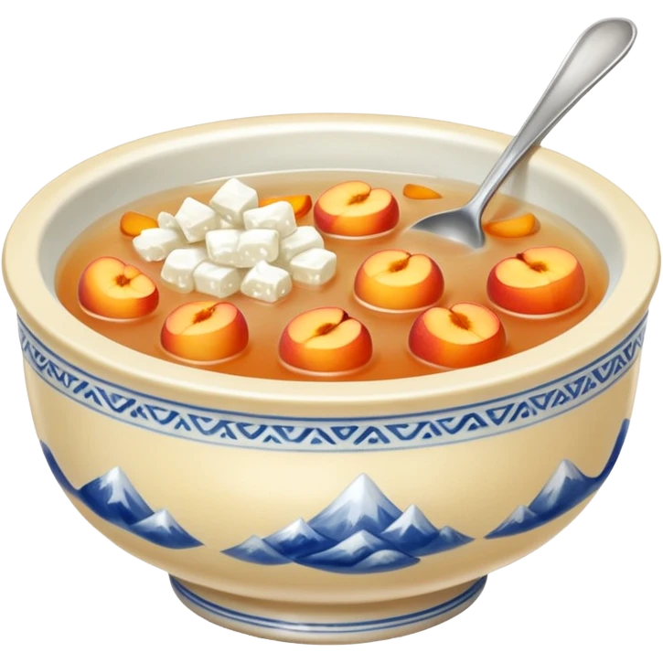 snow fungus and peach gum soup emoji