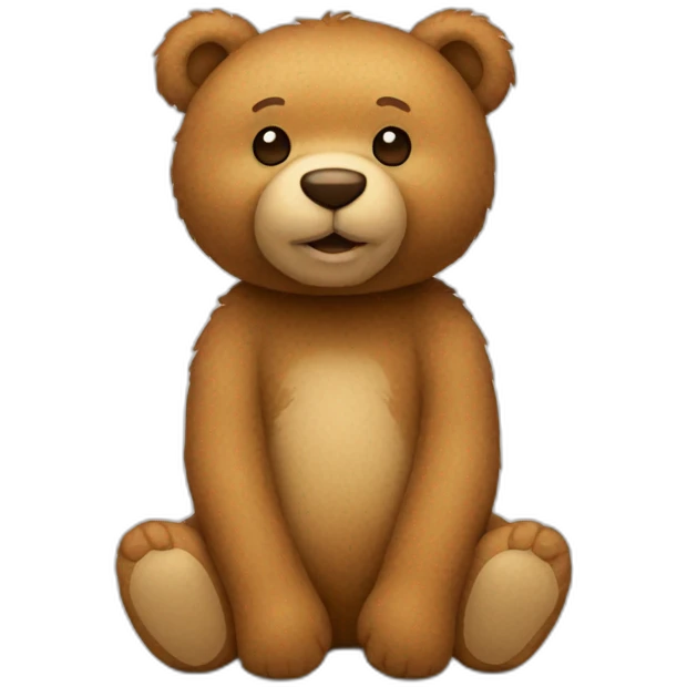 Light brown teddy bear emoji