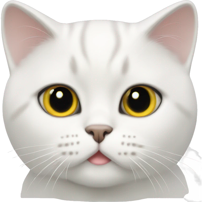 White British shorthair cat emoji