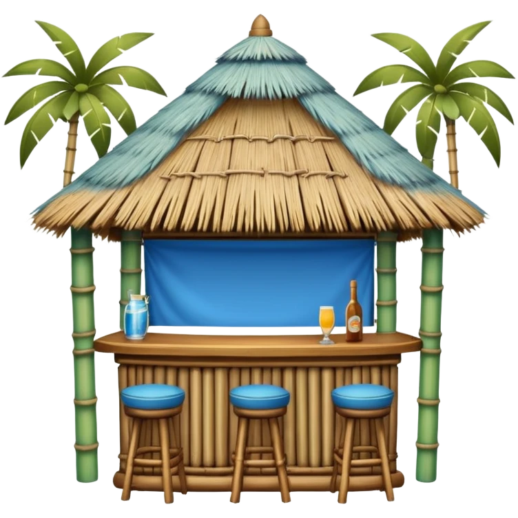 blue detailed tiki bar emoji