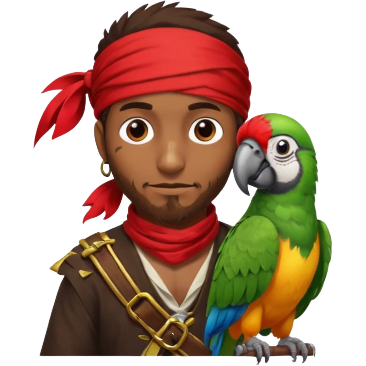 pirate and parrot emoji