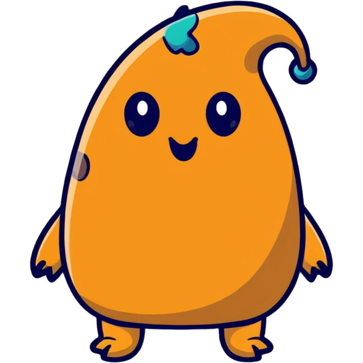cute and silly cartoon sticker style poop monster emoji