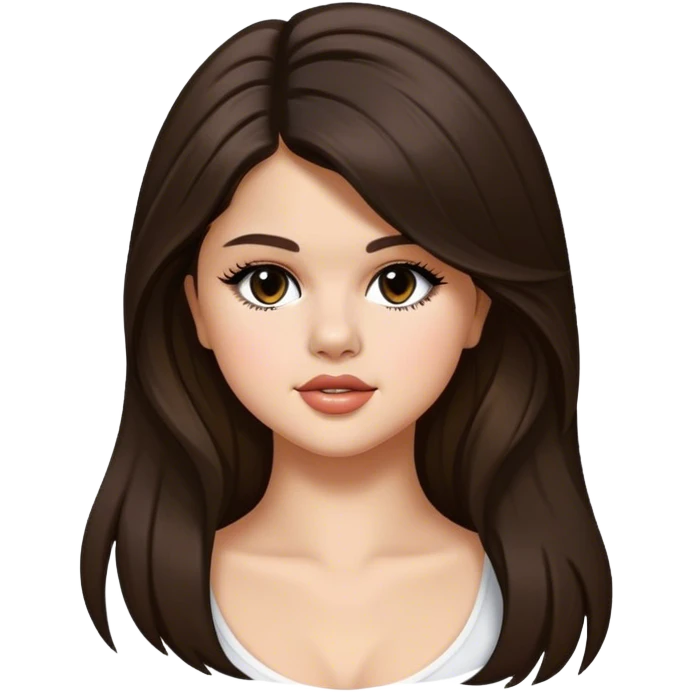 Selena Gomez long hair  emoji