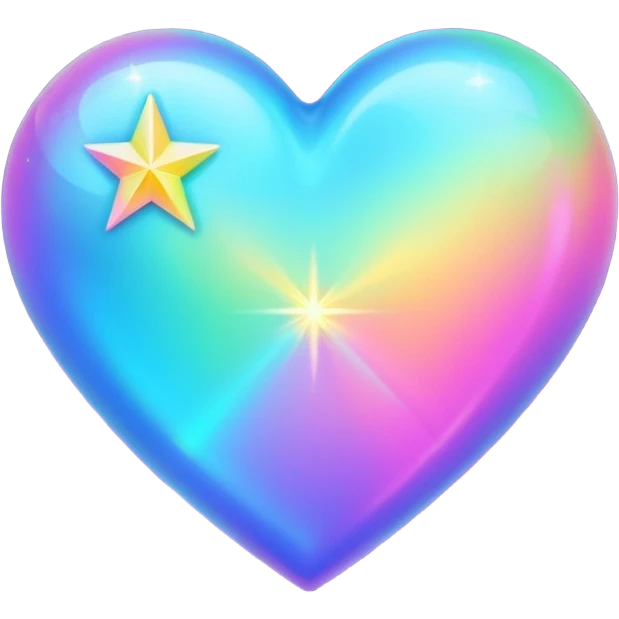 heart with a holographic star emoji