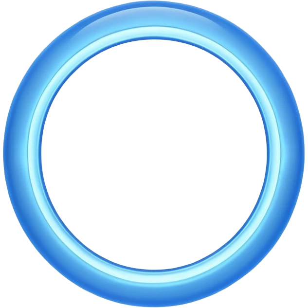 circular blue halo 3d hovering emoji