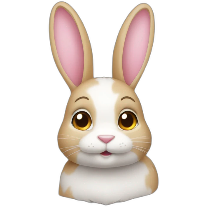 Lapin sur chat emoji