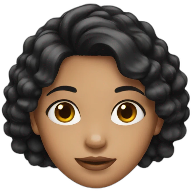 girl BLACK hair emoji