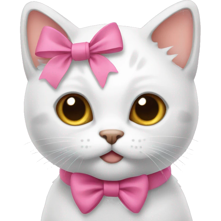 Cat with pink bow emoji