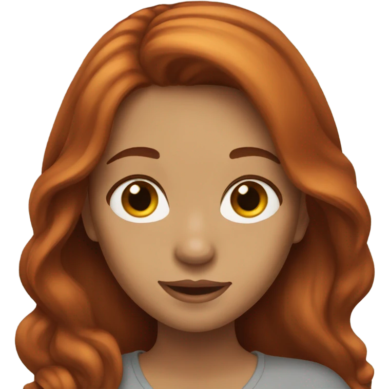 Auburn hair girl emoji