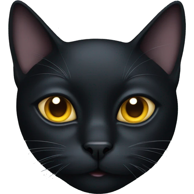 Black cat with one eye emoji