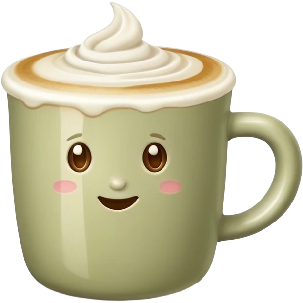Latte in pale olive emoji
