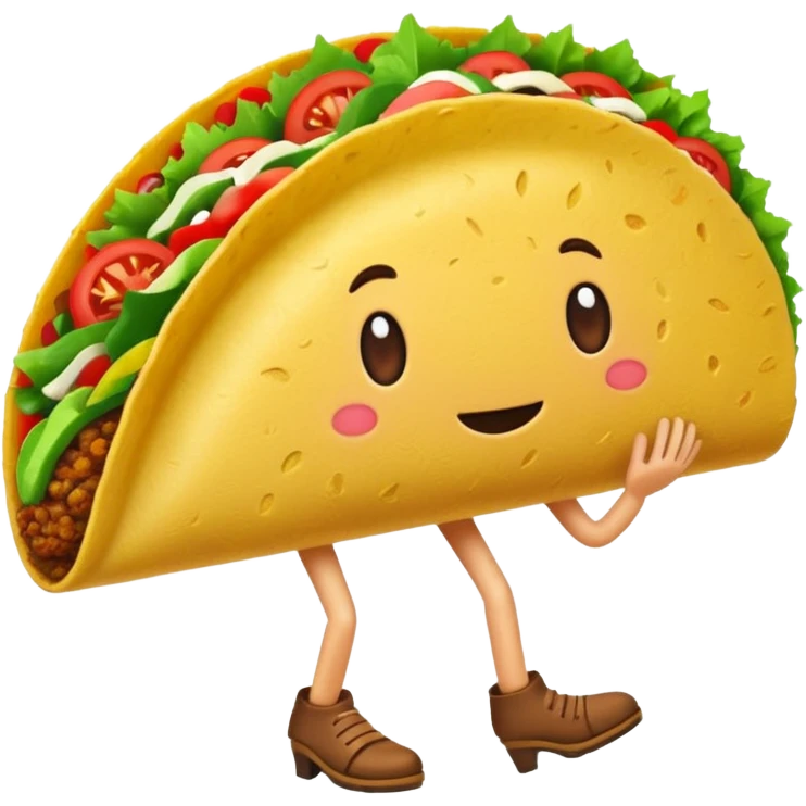 Taco with legs emoji