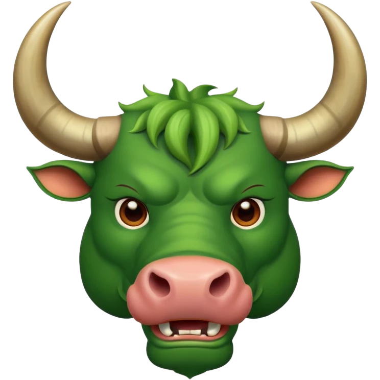Big green bull emoji