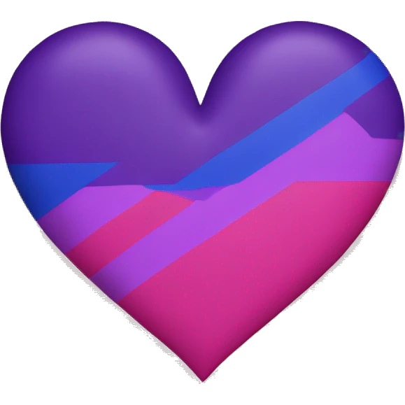 Bisexual heart emoji