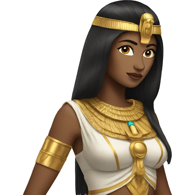 Cleopatra with long hair emoji