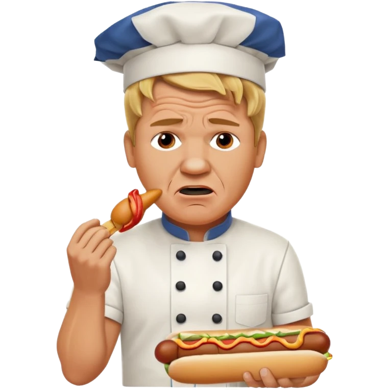 gordon ramsay eat a hotdog, ảngy emoji