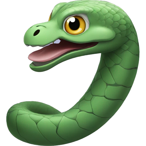 snake with a pigeon face emoji