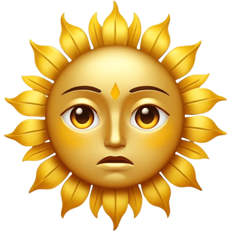 Dios sol enojado emoji
