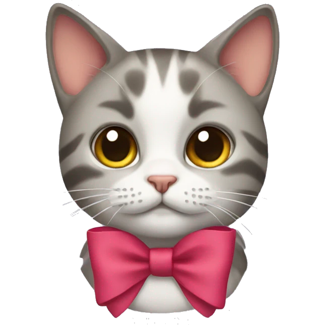 Cat with a bow  emoji