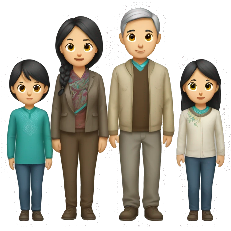 Kazakh family emoji