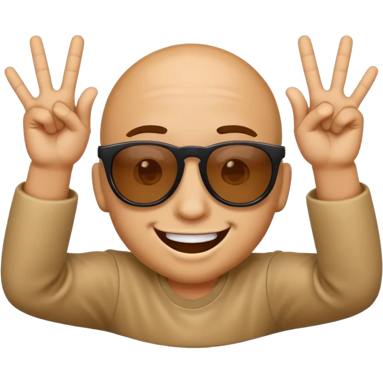 Sunglasses emoji throwing up gang signs  emoji