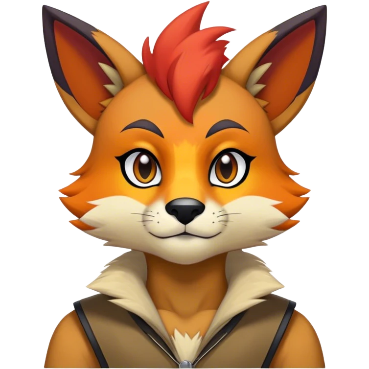 Edgy colorful anthro fursona Fakemon emoji
