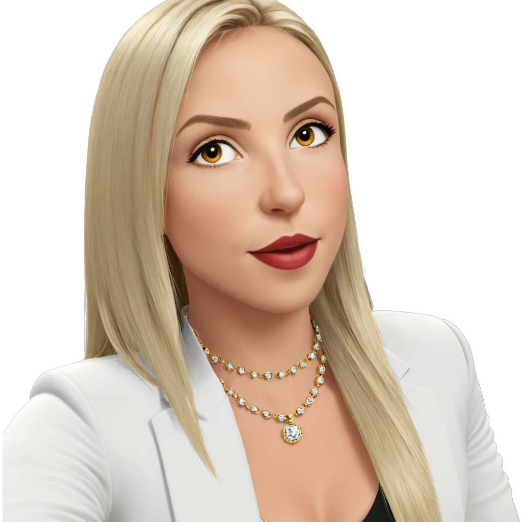 blonde beauty with elegant jewelry emoji