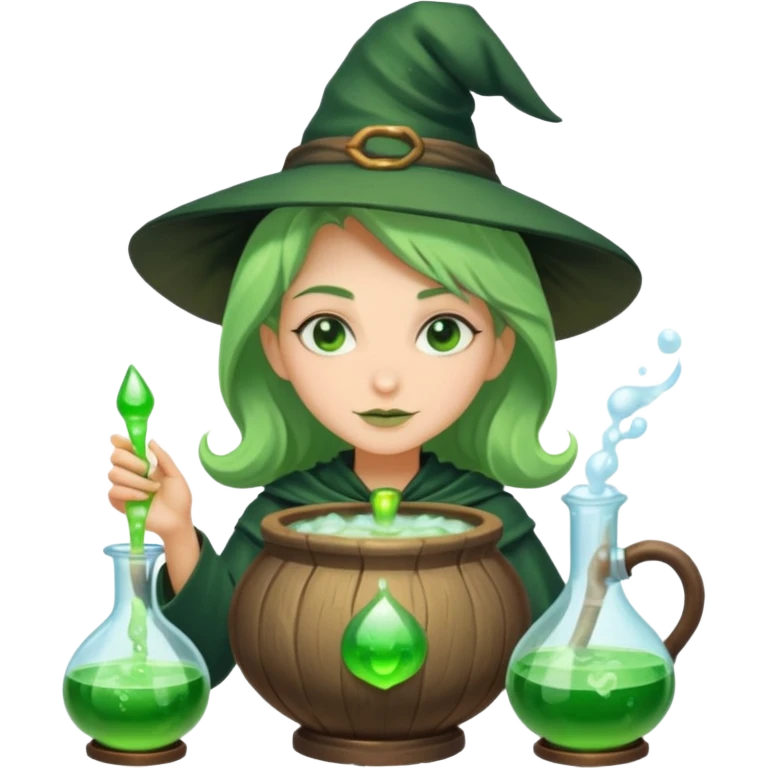 green witch cooking potion emoji