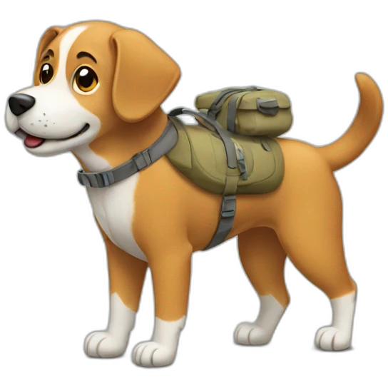 dog trekking emoji
