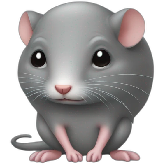 Sad cute shrew emoji