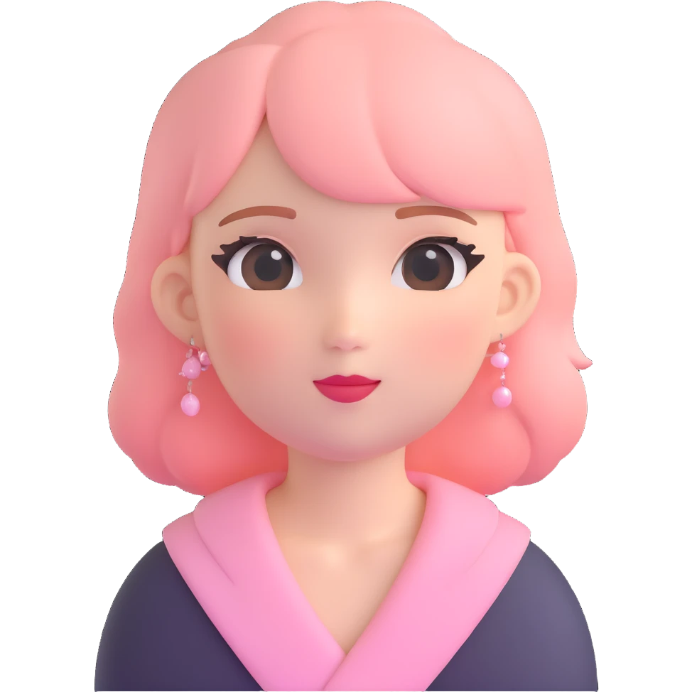 cute soft girl with pastel aesthetic and blush emoji