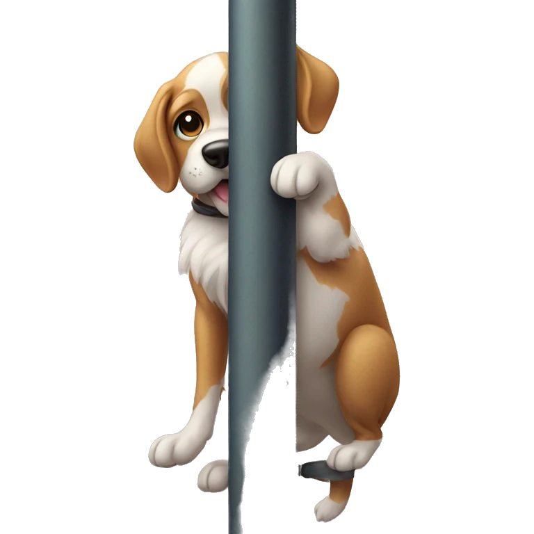 Dog on pole emoji