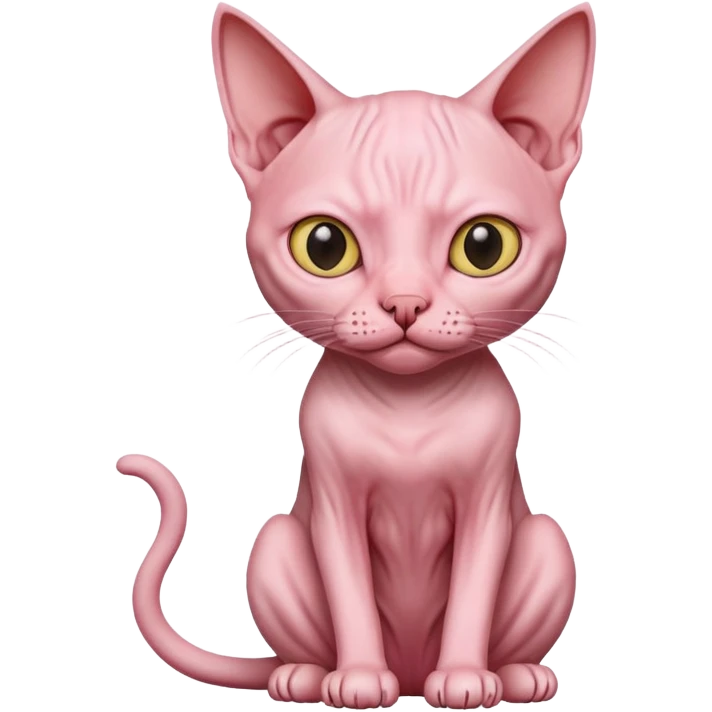 Hairless cat sitting emoji
