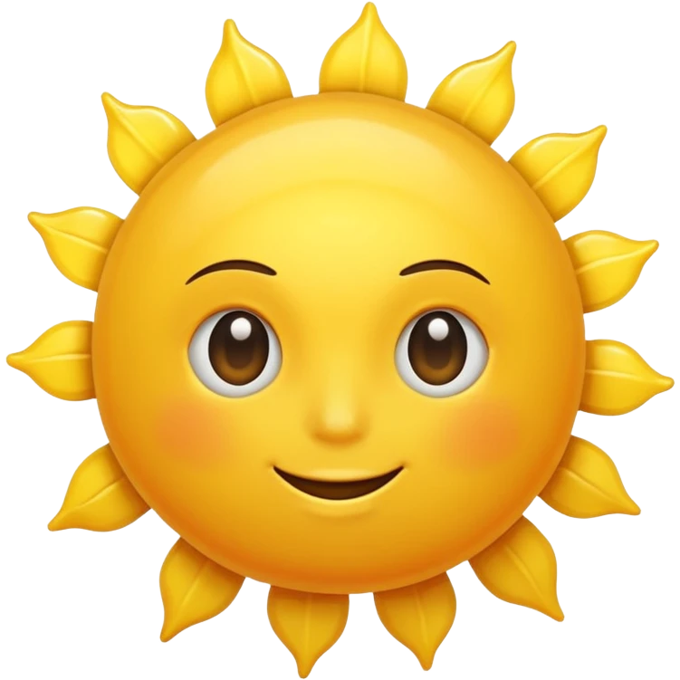 Sun, no face emoji