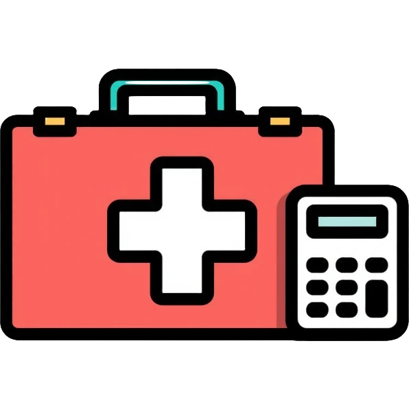 Swiss financial advisor with Swiss cross symbol, briefcase and calculator emoji