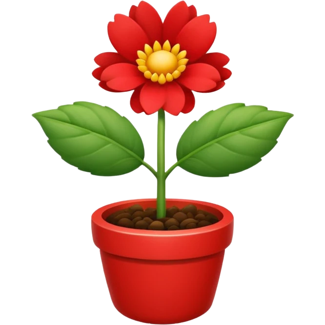 
Broto de planta de flor vermelha emoji